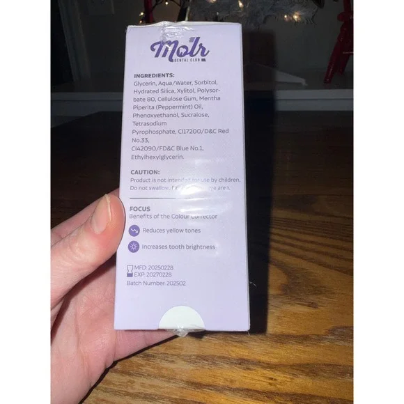 MOLR V34 Colour Corrector Toothpaste Post Whitening Treatment 30ml 1 fl oz - Picture 5 of 5